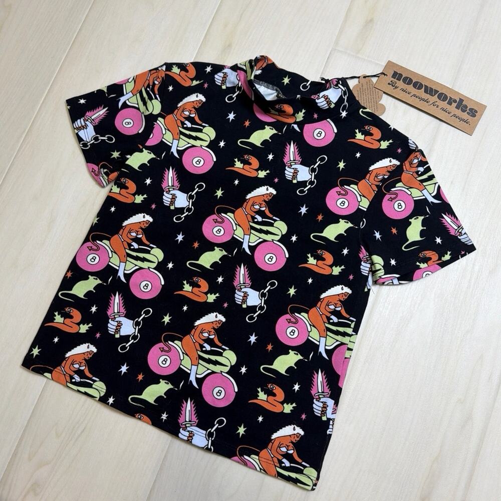 nooworks Printed Tee Short Sleeve NWT Size S